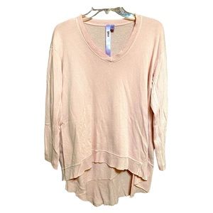 WILT Slouch Organic Cotton Terry Cloth V Neck Top M